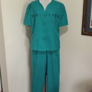 Vintage Koret Dress 2-Pc Pantsuit - Size 16